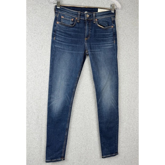 rag & bone Denim - Rag and Bone Stevie Womens Skinny Jeans Size 26 Blue Mid Rise Made in USA